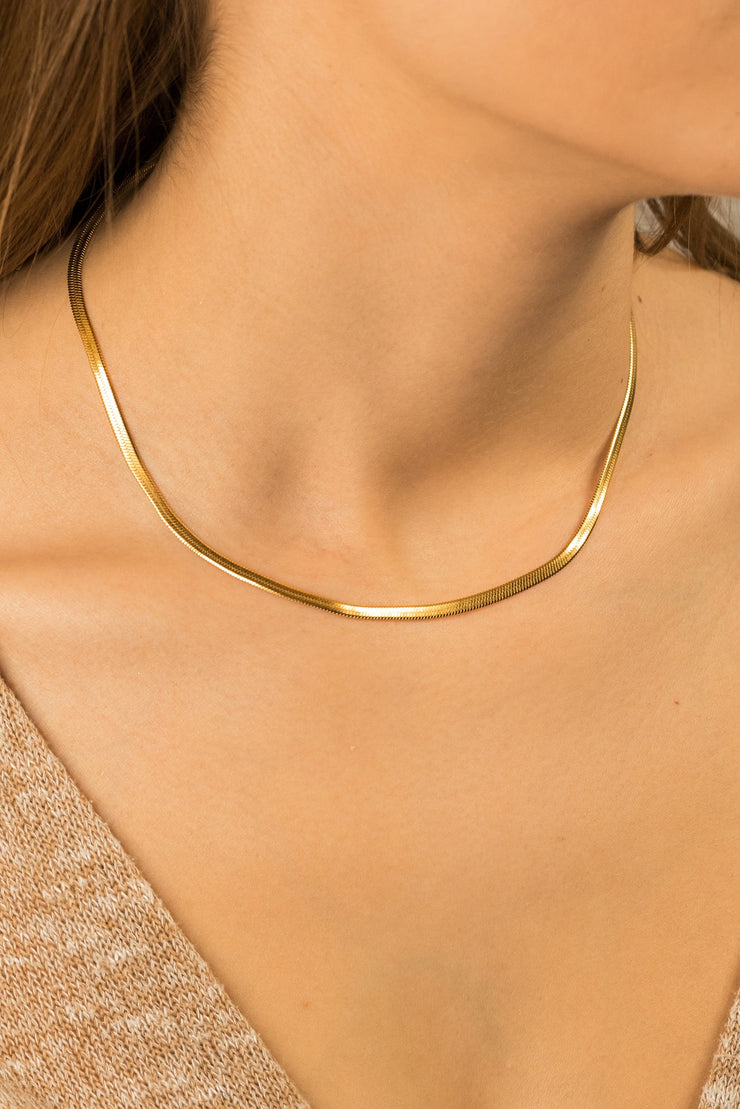 Simplicity Adelie Necklace 18k Gold Plated