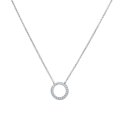 Eternity Circle Necklace Silver