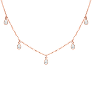 Rainfall Lou Necklace 18k Rose Gold Plated