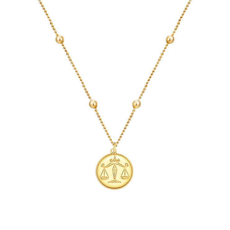 Zodiac Astra Libra Necklace 18K Gold Plated