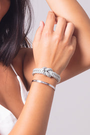 Dolce Vita Classic Grey &  Simplicity Bangle Details Silver
