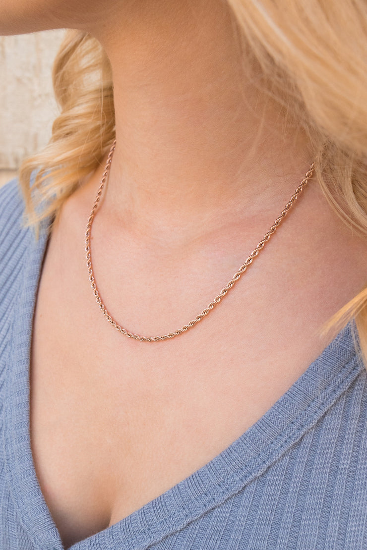 Simplicity Maeve Necklace 18k Rose Gold Plated