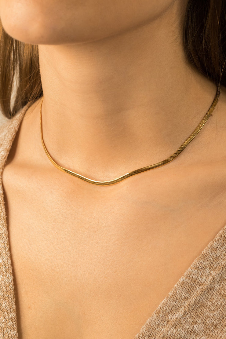 Simplicity Adelie Necklace 18k Gold Plated