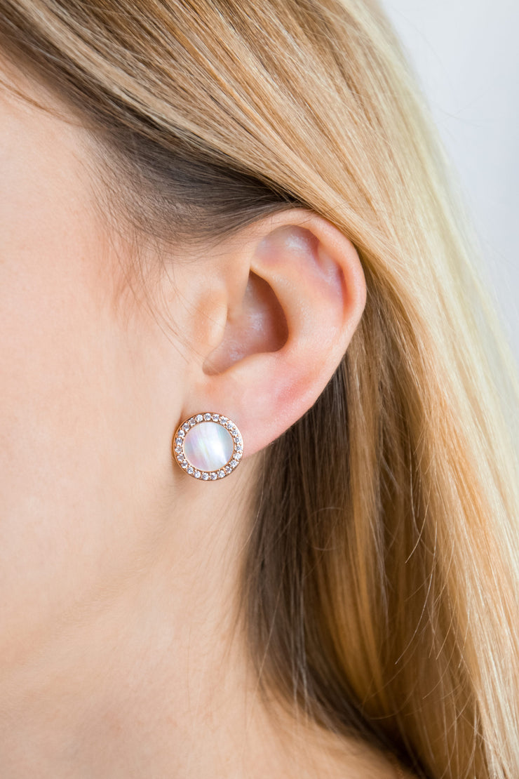 Shell Arielle Earrings 18k Rose Gold Plated