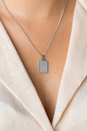Breast Necklace Silver