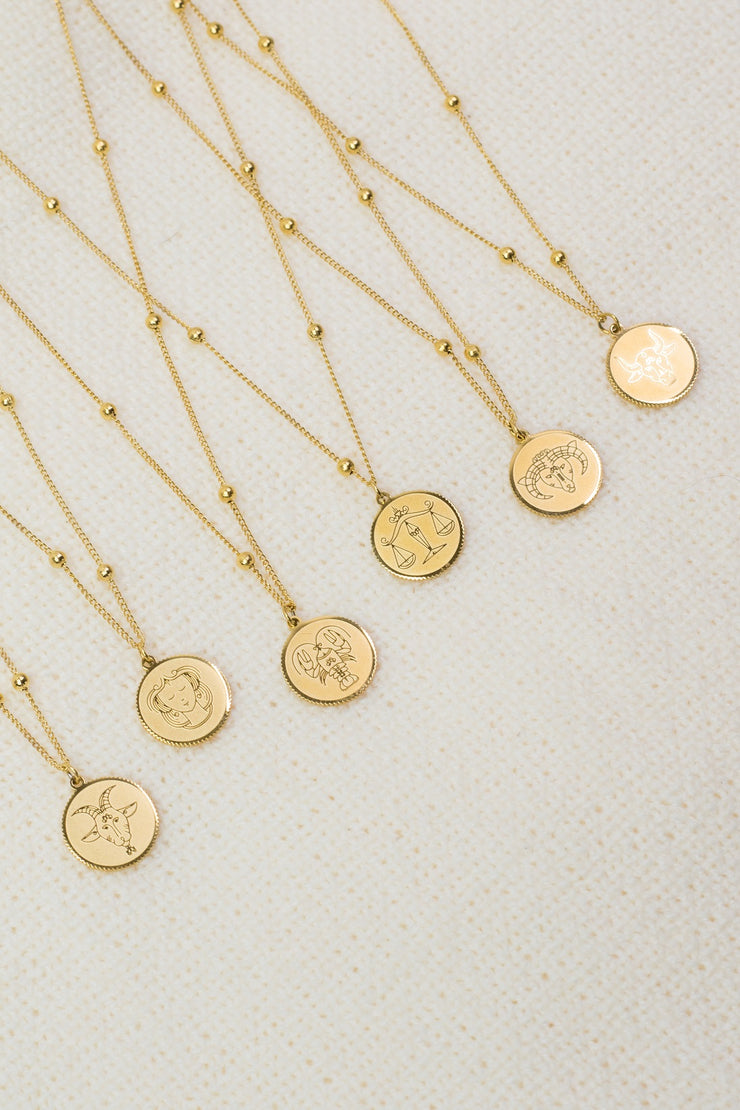 Zodiac Astra Cancer Necklace 18K Gold Plated