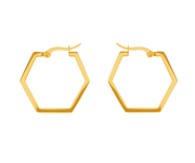 Simplicity Hexagon Earrings Rose Gold