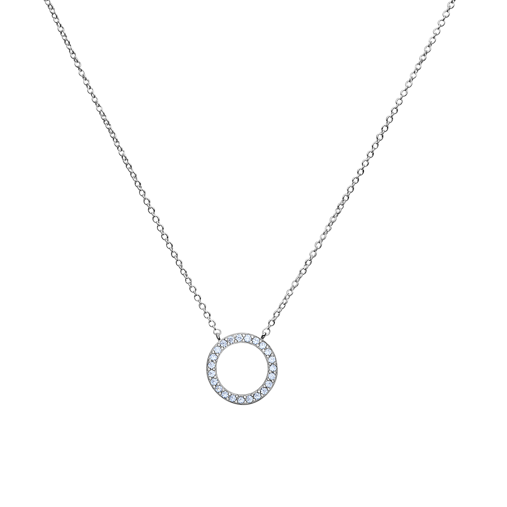 14k White Gold Diamond Eternity Circle of Life Necklace (16 Inches) :  Claddagh Gold: Clothing, Shoes & Jewelry - Amazon.com