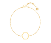 Simplicity Hexagon Bracelet Gold