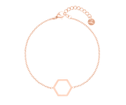 Simplicity Hexagon Bracelet Rose Gold