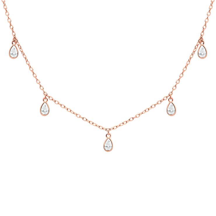 Rainfall Lou Necklace 18k Rose Gold Plated