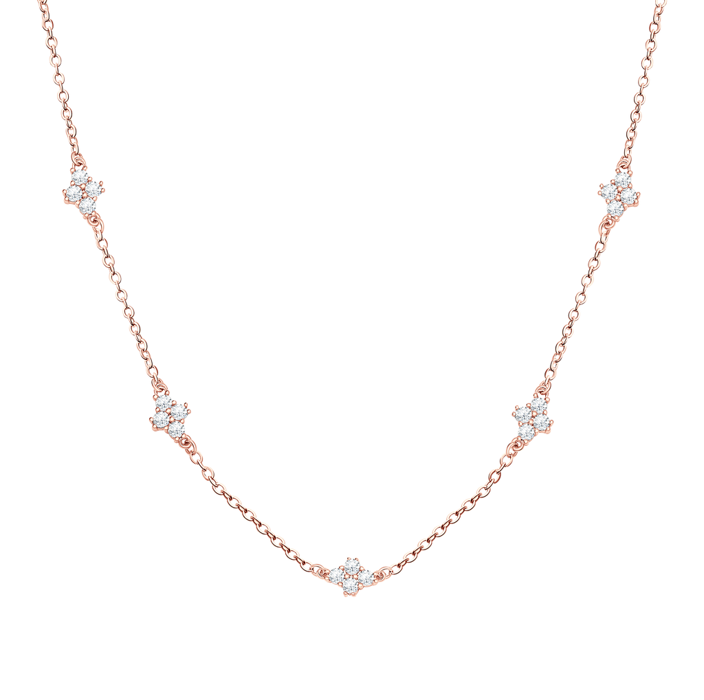 Cristallo di milano sales rose gold necklace