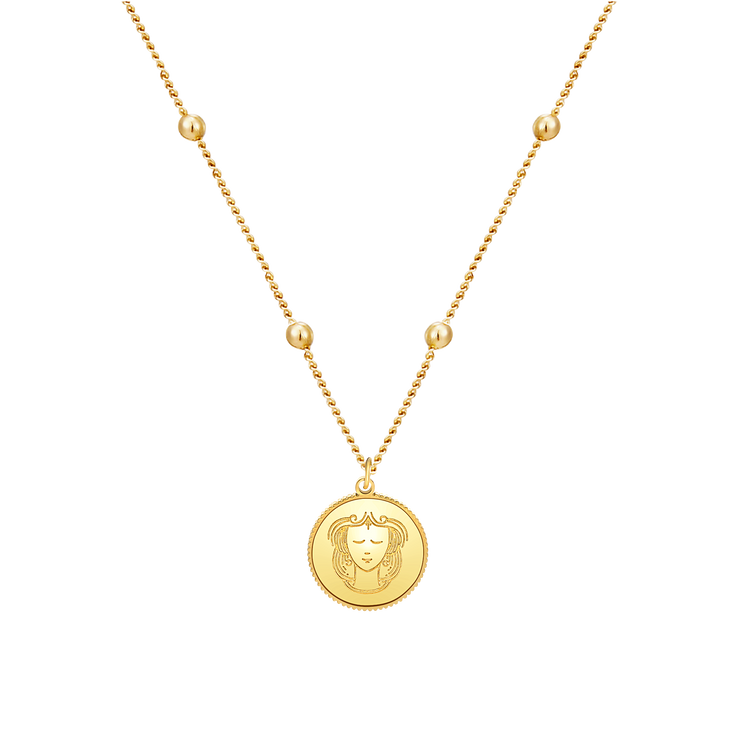 Zodiac Astra Virgo Necklace 18K Gold Plated