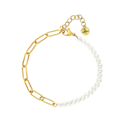 Pearl Stacie Bracelet 18k Gold Plated