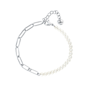Pearl Stacie Bracelet Silver