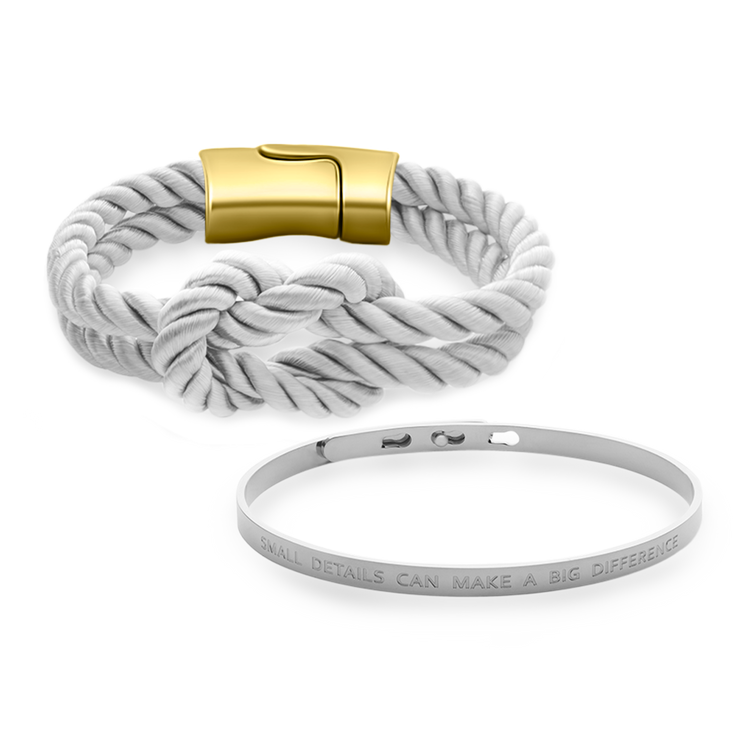 Dolce Vita Classic & Bangle Beauty Bracelets Silver Set