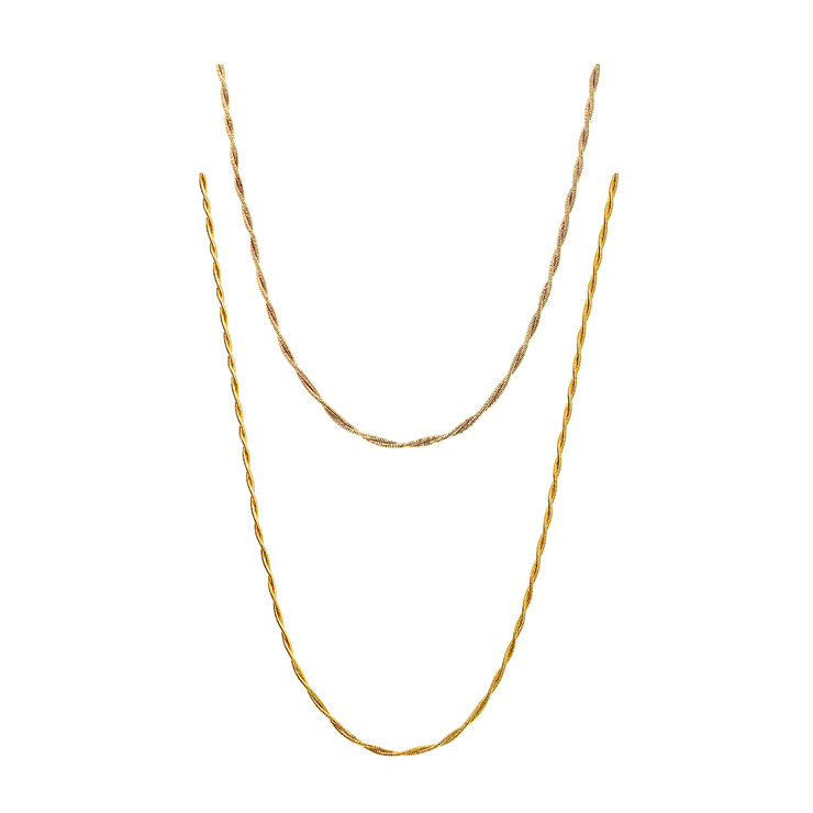 Izao & Ipso Necklaces Gold Set