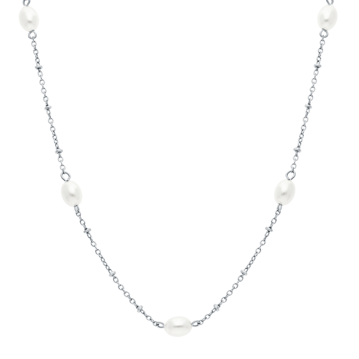 Pearl Davia Necklace Silver