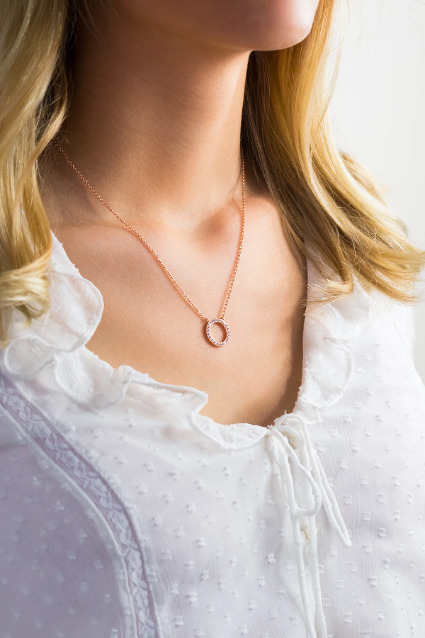 Shell Necklace Myra Rose Gold &  Eternity Necklace Circle Rose Gold